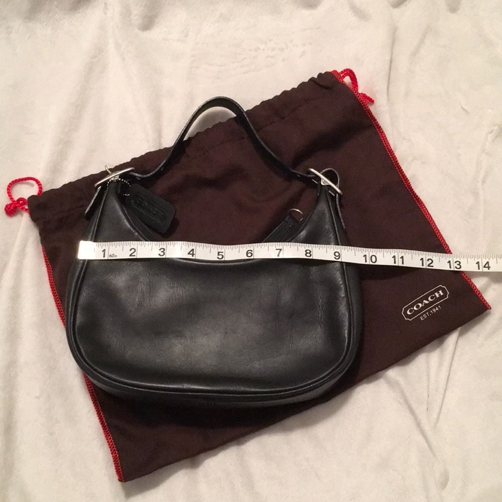 Black Leather Coach Bag - Picture 3 of 5